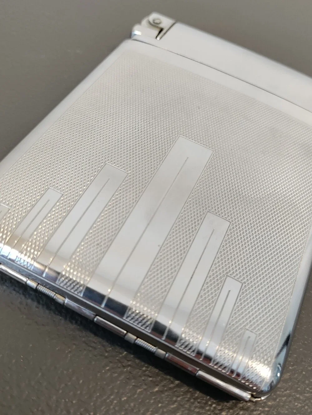 Vintage French Art Deco Surcouf Petrol Lighter cigarette case RARE